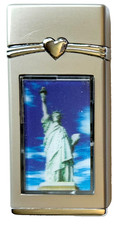 BRAND NEW UNFIRED STATUE OF LIBERTY LINTICULAR 3-D SOUVENIR OF NY BUTANE LIGHTER