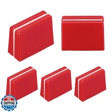 MECCANIXITY Universal Fader Knobs, Red Mixer Fader Caps Slider Potentiometer 