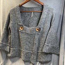 Free People Sweater Cardigan Womens Size Gray...