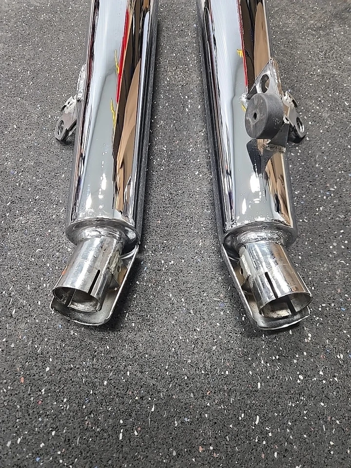 Conjunto de silenciador 2008-2015 Triumph Thruxton 900 fabricante de equipamento original C4 LH RH cromado - Imagem 4 de 4