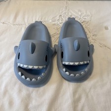 Shark 3D Slip-On Women's Slippers Blue Rubber EU 36-37 US 6-6.5 Fun Look Beachy
