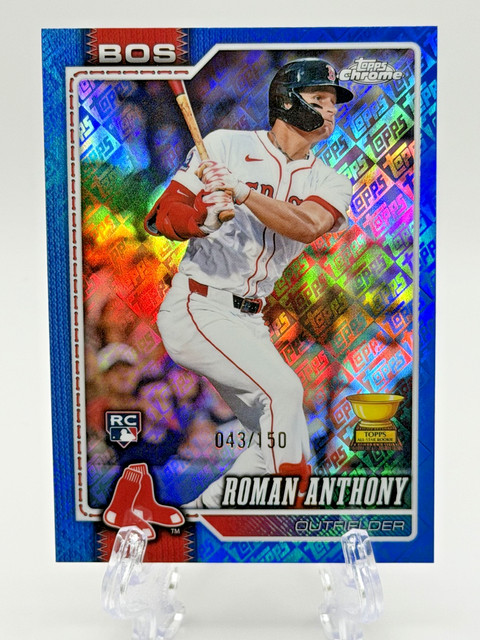2026 Topps Chrome Roman Anthony RC Blue Refractor Fanatics Exclusive #/150!