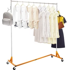Z Rack, Industrial Grade Z Base Garment Rack, Rolling Z Garment Rack, Sturdy Ste