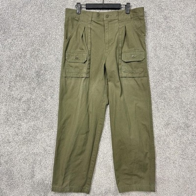 Cabela's Cargo Pants 33x28.5 Green Classic Fit Canvas Workwear Outdoor Gorpcore