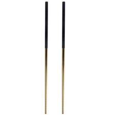 Practical Chopsticks Kitchen Tableware Reusable Dishwasher Safe Black Metal