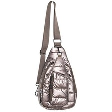 Bronze Metallic Crossbody Sling Bag