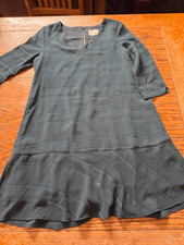 Sezane blue/green dropped waist dress sz 34/US 2
