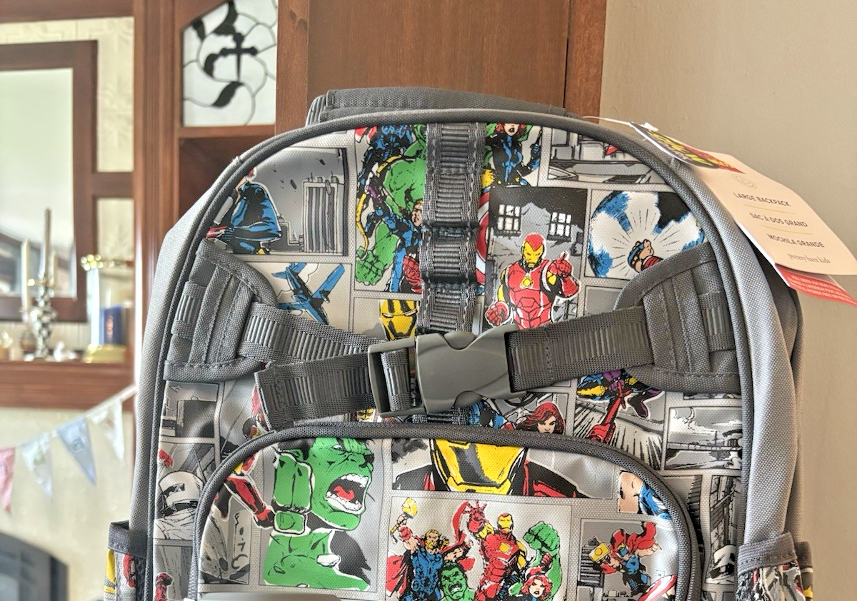 PONY Scuola Pottery Barn Zaino Grande Marvel Avengers Fumetto Borsa da Viaggio Hulk Thor...