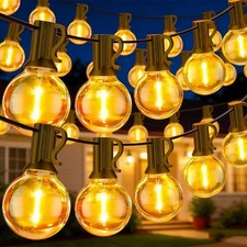 Outdoor Festoon String Lights Mains Powered 15m-120m LED G40 Bulb Garden Lights