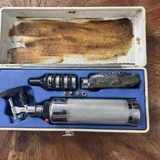 Medical Instrument ear Otoscope Ophthalmoscope Riester Aesculap w/ Case Germany