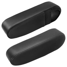 Fits 2004-2015 Nissan Titan Seat Armrest PU Leather Replacement Cover Black 2pcs