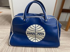 PANAM Boston Bag Travel Blue Vintage Japan Used