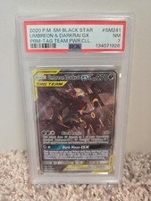 PSA 7 Umbreon & Darkrai GX #SM241 Black Star Premium Tag Team PWR Collection