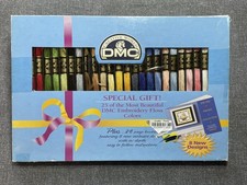 DMC Embroidery Floss 25 Beautiful Colors Gift Box Plus 24 Page Booklet