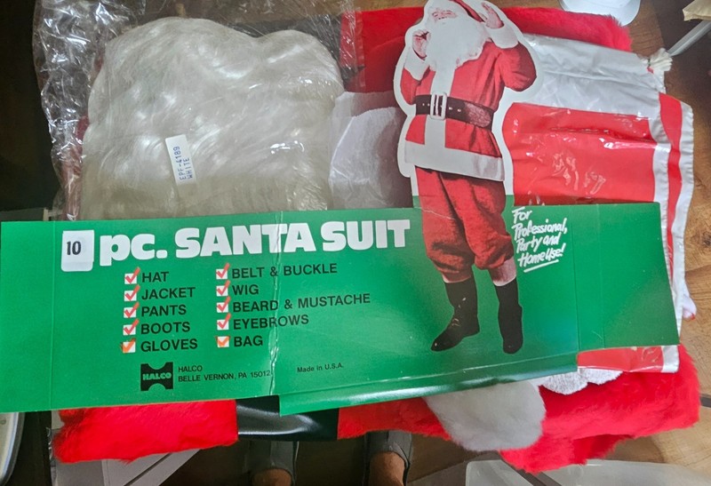 Vintage Halco 8 Piece Santa Suit : New opened package
