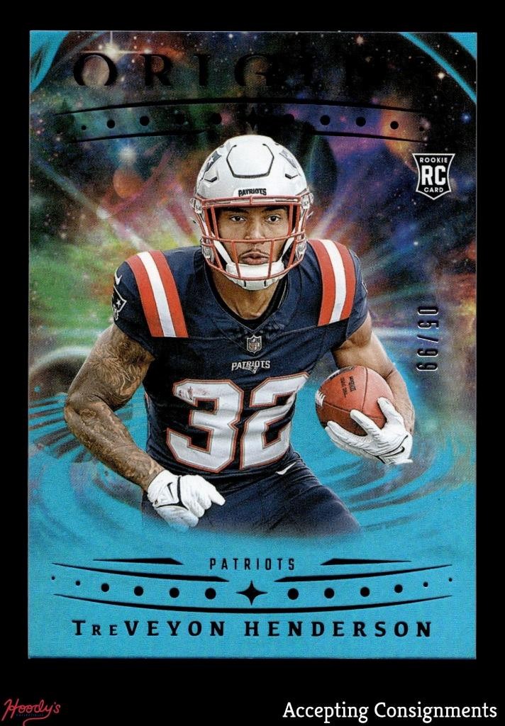 2025 Panini Origins Holo Turquoise #105 TreVeyon Henderson RC ROOKIE 05/99