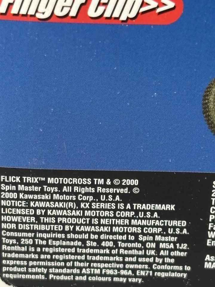Bicicleta de motocross Flick Trix 2000 de colección 10 juguetes Kawasaki Spin Master RARA Foto 3 de 4