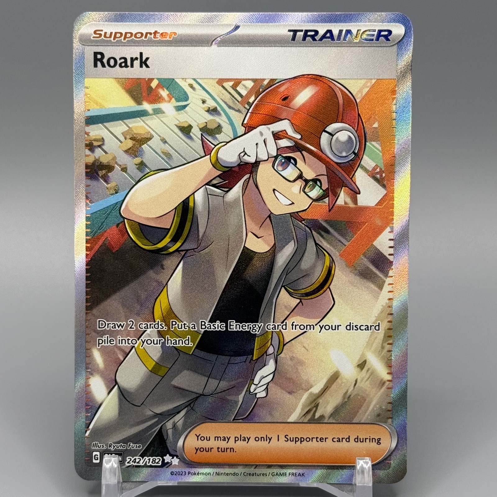 2023 Pokemon Paradox Rift 242/182 Roark Full Art Ultra Rare