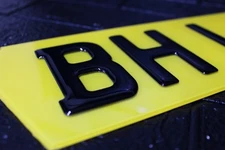 3D GEL FULLY ROAD LEGAL FRONT OR BACK REFLECTIVE NUMBER PLATE DVLA REGISTERED