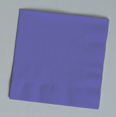 100 PLAIN PURPLE beverage/cocktail napkins for wedding/party/event, 2ply, 5''x5''