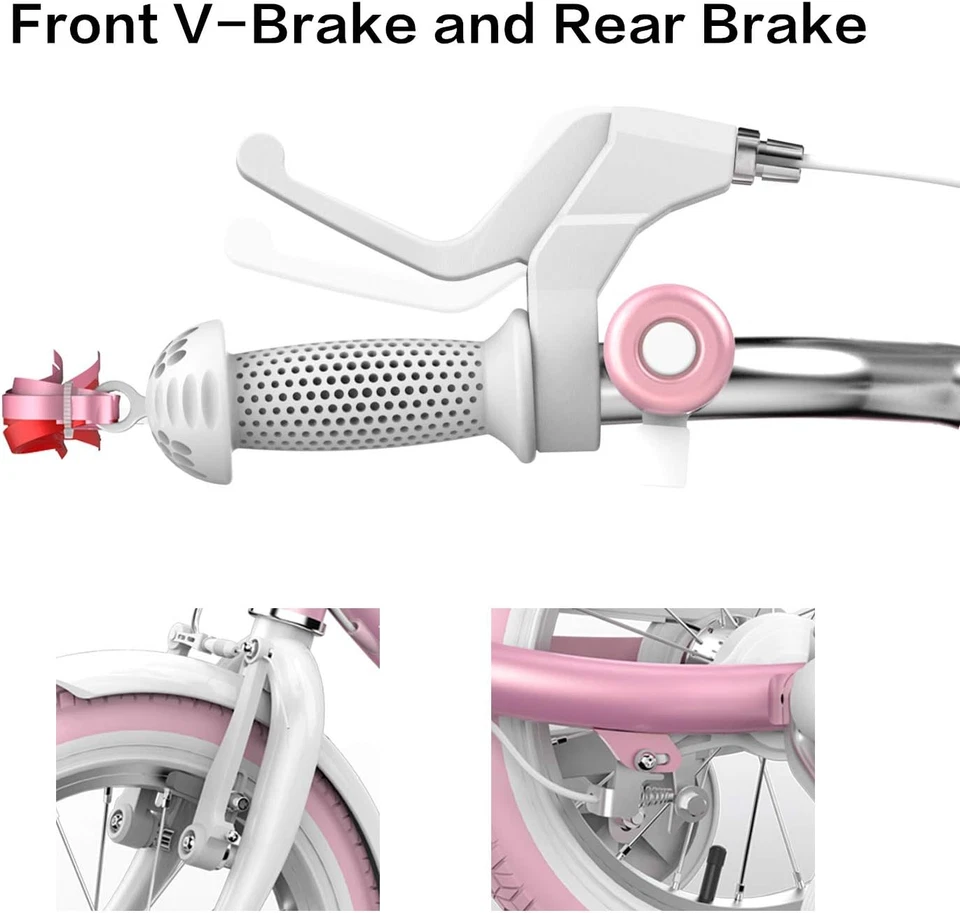 Ninebot Kid’S Bike for Boys and Girls, 14 Inch with Training Wheels, Pink - Image 3 of 4