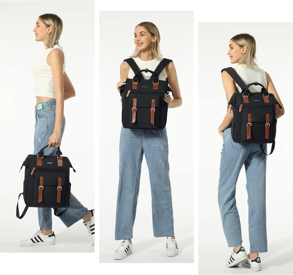 Mochila para computadora portátil para mujeres Mochila de viaje de trabajo Cartera, computadora de negocios de cercanías Foto 2 de 4