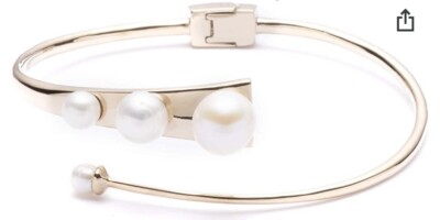 $85 Carolee Women's Pear and Wire Oval Bangle Bracelet XX578 $85 Carolee Women's Pear and Wire Oval Bangle Bracelet XX578