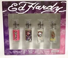 Ed Hardy Skulls & Roses Villain Hearts Daggers edp Spray Women 4pc Gift Set Nib