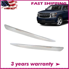 Front Bumper Trim Molding Left+Right Fit For 2015-2020 Chevrolet Tahoe Suburban