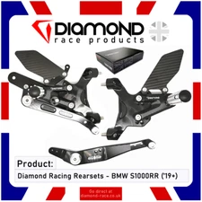 DIAMOND RACE PRODUCTS - BMW S1000RR 2020 '20 REARSET FOOTREST KIT (black/silver)