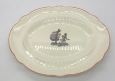 Vintage antique Homer Laughlin serving tray plate courting couple thanksgiving