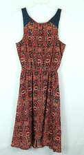 Athleta XXS Colorful Paisley Printed Dress A-Line Sleeveless Tie Back Lined