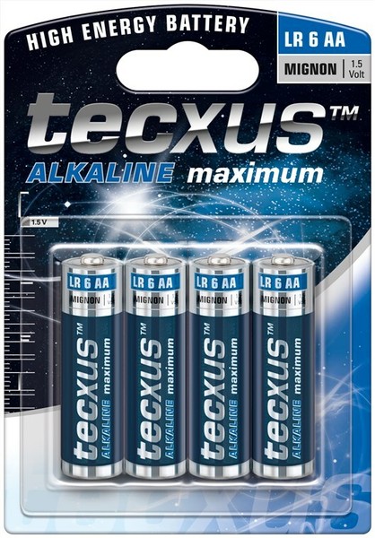 Tecxus LR6/AA (Mignon) Alkali-Mangan Batterie (Alkaline), 1,5 V - 4 StüCk-image