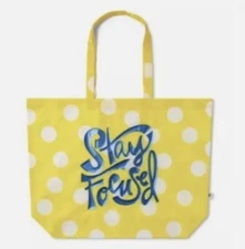2 Pack Stay Focused' Packable Tote Dot Bag Yellow - Tabitha Brown for Target