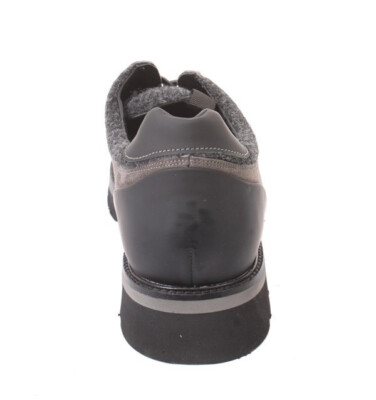 Roberto Serpentini 7901a Gray Leather Lace-Up Sneakers Shoes 