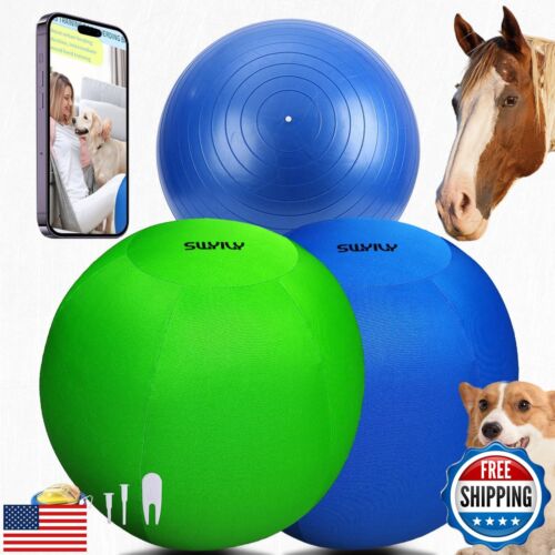 SWYIVY 30" Hüteball für Hunde blau Heelers mit 2 Bezügen - extra großer Hund