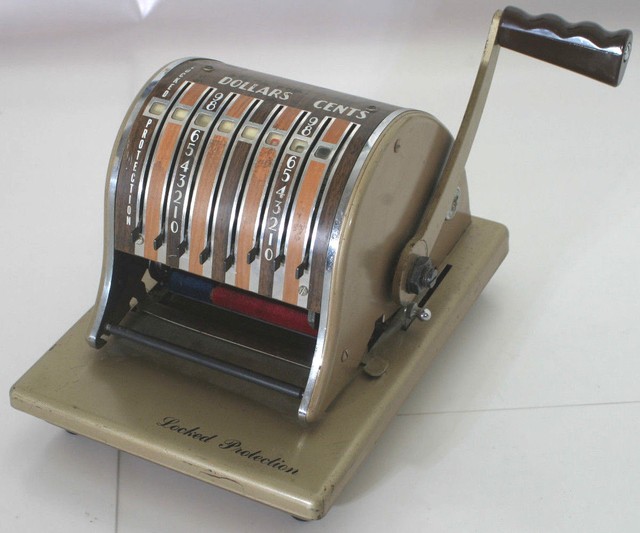 Paymaster Check Writer Machine Series X2000 Key & Cover Vintage '62 C