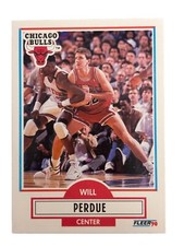 Excellent: Vintage 1990-91 FLEER Will Perdue Chicago Bulls Trading Card