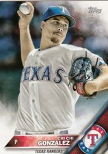 Lot of (10) 2016 Topps Mini CHI CHI GONZALEZ Card LOT SP/1000 #597 Rangers