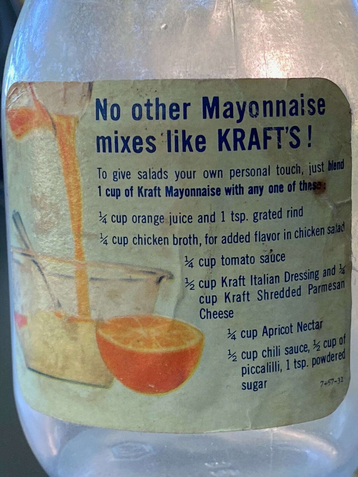 Vintage 1931 Kraft Mayonnaise Jar eBay