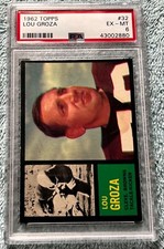 1962 Topps Lou Groza #32 *** PSA-6 (EX-MT) *** “Great Color!” “Sharp Card!” ***