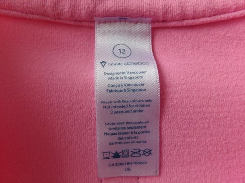 Girls ivivva Pink Shirt Size 12 by lululemon athletica mock neck Henley Pullover - Picture 15 of 24