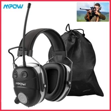 Mpow AM/FM Radio Ear Protection Headphone Bluetooth NRR 29dB Headset Ear Muffs