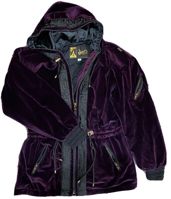 Women's SKEA Paris Vail Vintage Purple Ski Full Zip-Up Velvet