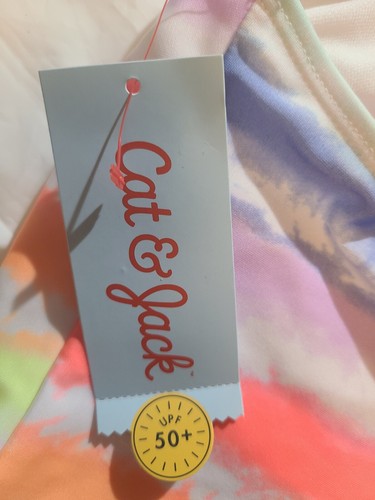 Girls' Tie-Dye Tankini Shirt Only - Cat & Jack Size Small - Picture 3 of 5