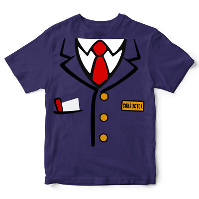 Kinder Zug Schaffner Kostüm T-Shirt lustig Halloween Kostüm Outfit Geschenk