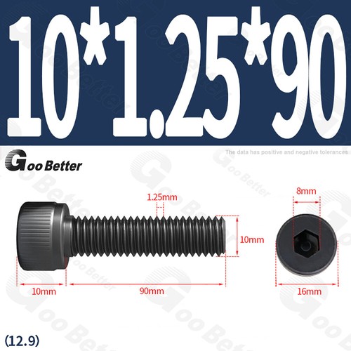 Feingewinde Zylinderschrauben 12.9 Stahl M6 M8 M10 M12 Schwarz Innensechskant - Bild 58 von 85