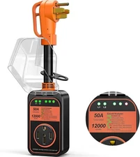 50 Amp RV Surge Protector – 12000J Waterproof, Circuit Analyzer, UL Certified