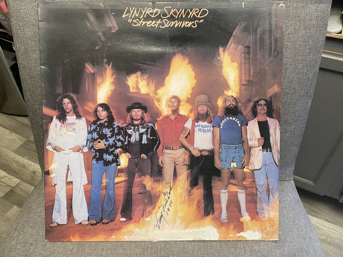 Lynyrd Skynyrd street survivors' vinyl LP album flames cover