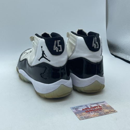 Size 9.5 - Jordan 11 Retro High Concord Black White Suede Leather (378037-100) - Picture 4 of 7